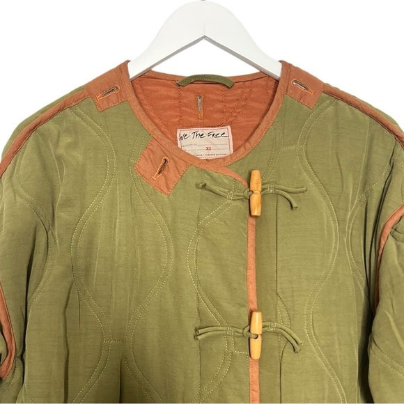 Free People Lush It Duffle Coat Army Green Size XS NEW - Picture 8 of 16